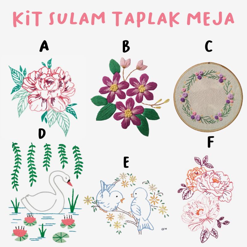 Detail Motif Taplak Meja Sulam Sekolah Nomer 24