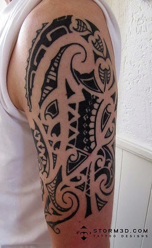 Detail Motif Tato Abstrak Nomer 13