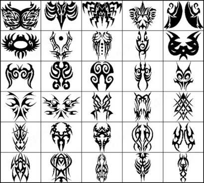 Detail Motif Tato Abstrak Nomer 17