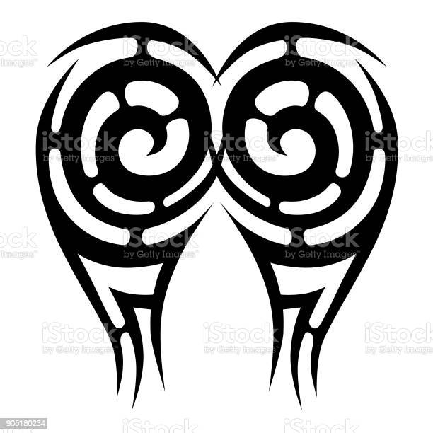 Detail Motif Tato Abstrak Nomer 27