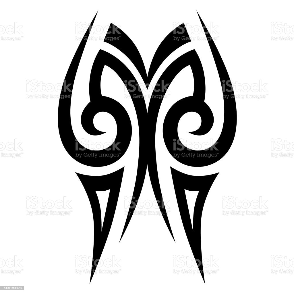 Detail Motif Tato Abstrak Nomer 4