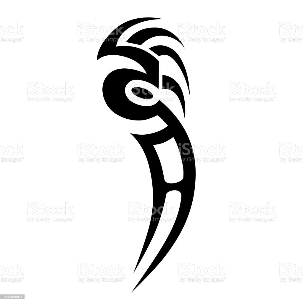 Detail Motif Tato Abstrak Nomer 33