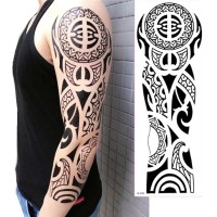 Detail Motif Tato Abstrak Nomer 35
