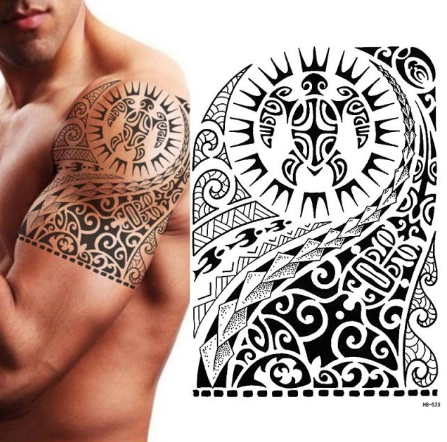 Detail Motif Tato Abstrak Nomer 40