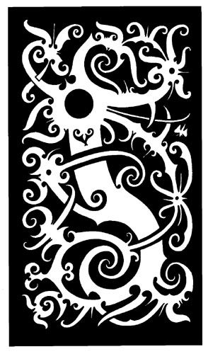 Detail Motif Tato Abstrak Nomer 6
