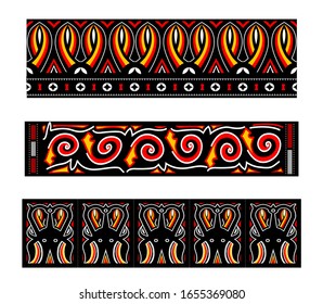 Detail Motif Toraja Vector Nomer 2