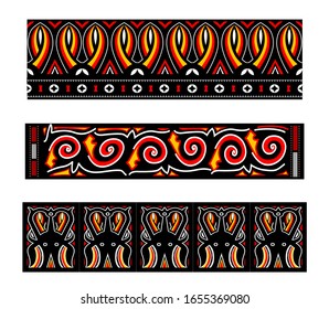 Detail Motif Toraja Vector Nomer 2