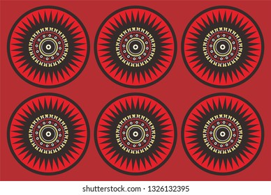 Detail Motif Toraja Vector Nomer 34