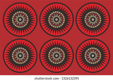 Detail Motif Toraja Vector Nomer 34