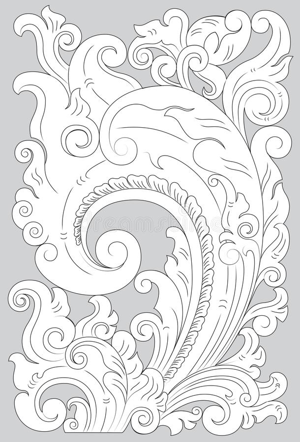 Detail Motif Ukiran Vector Nomer 21