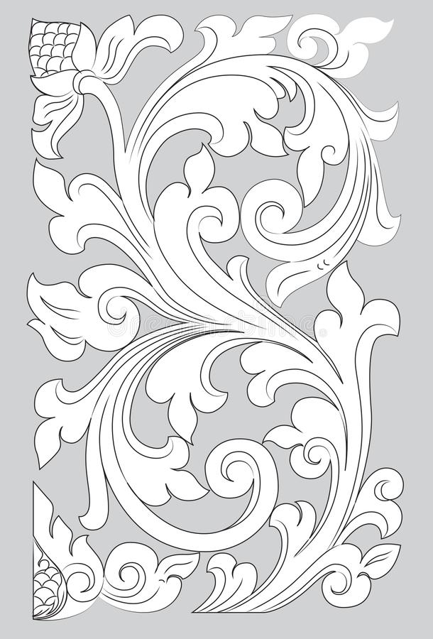 Detail Motif Ukiran Vector Nomer 27