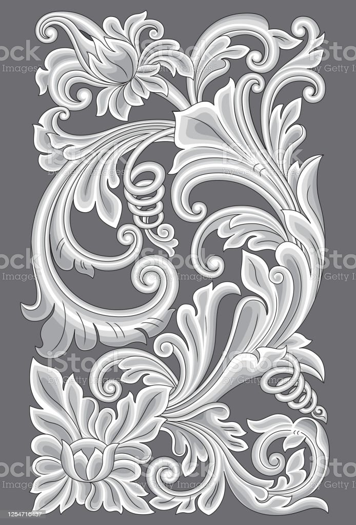 Detail Motif Ukiran Vector Nomer 30