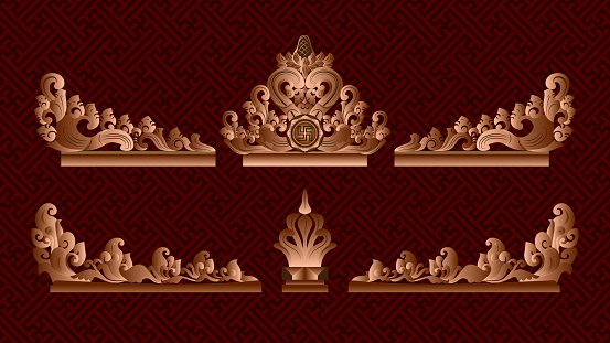 Detail Motif Ukiran Vector Nomer 36
