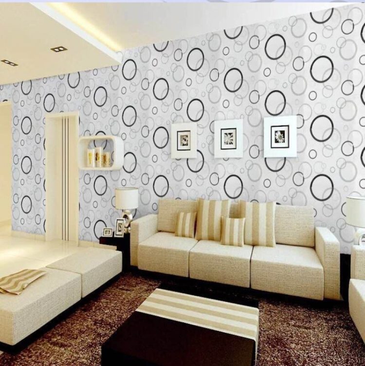 Detail Motif Wallpaper Dinding Ruang Tamu Minimalis Nomer 31