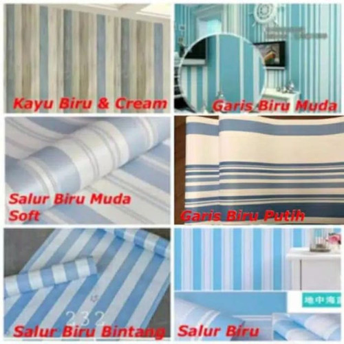 Motif Wallpaper Dinding Warna Biru - KibrisPDR