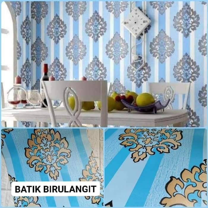 Detail Motif Wallpaper Dinding Warna Biru Nomer 14