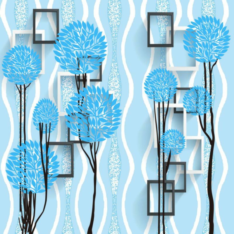 Detail Motif Wallpaper Dinding Warna Biru Nomer 3