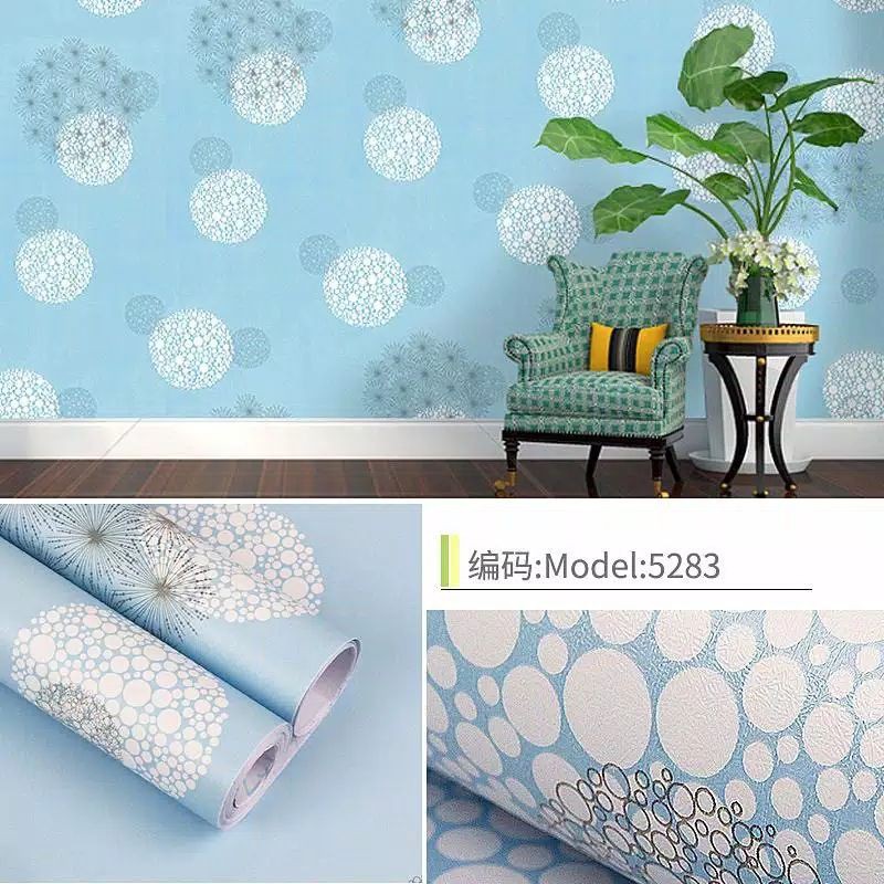 Detail Motif Wallpaper Dinding Warna Biru Nomer 41