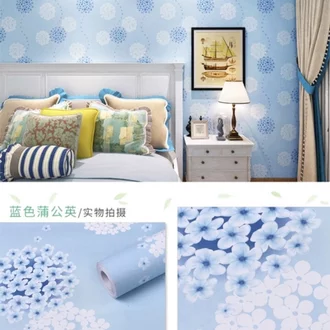 Detail Motif Wallpaper Dinding Warna Biru Nomer 51