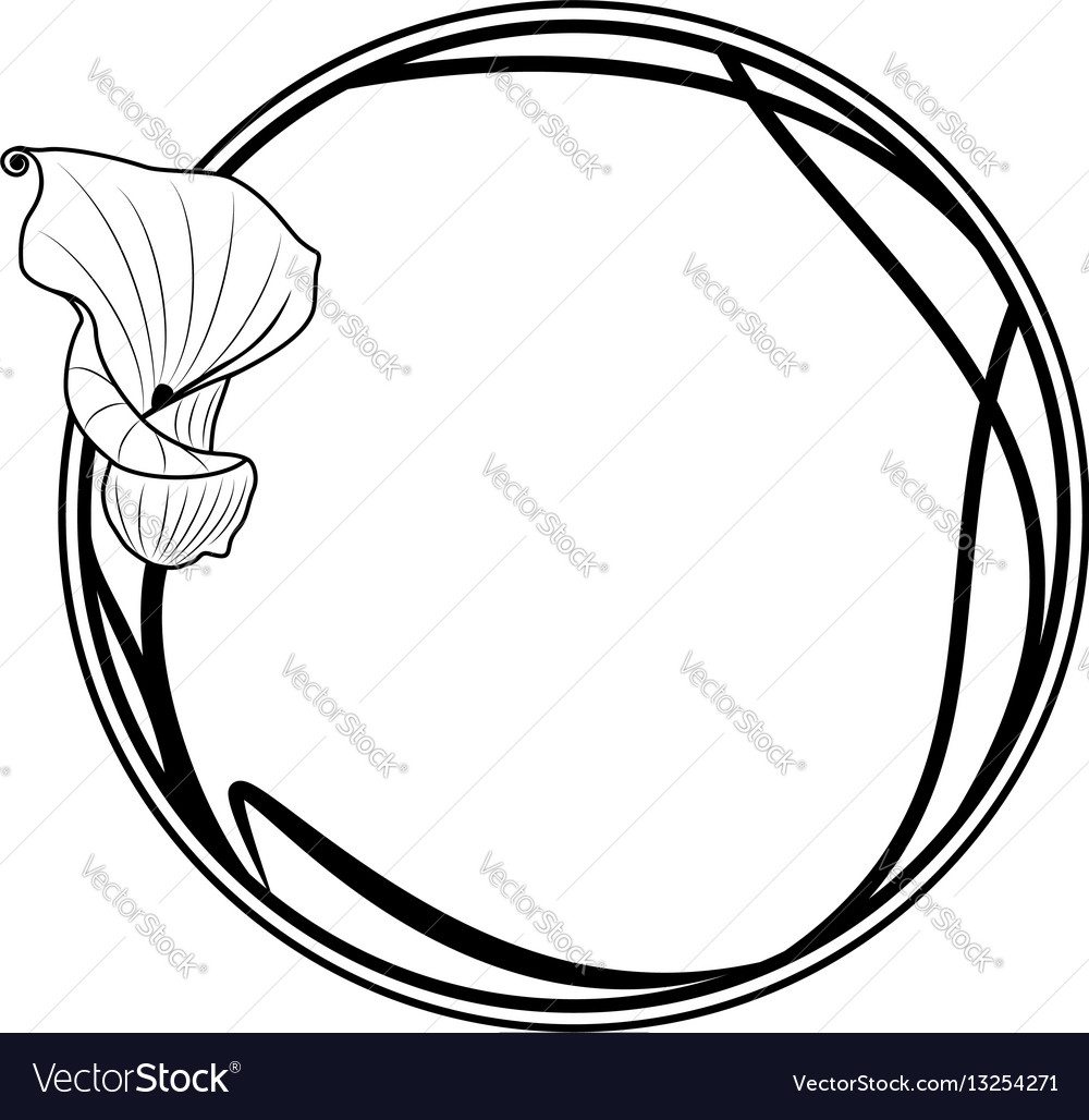 Detail Art Nouveau Circle Vector Nomer 11