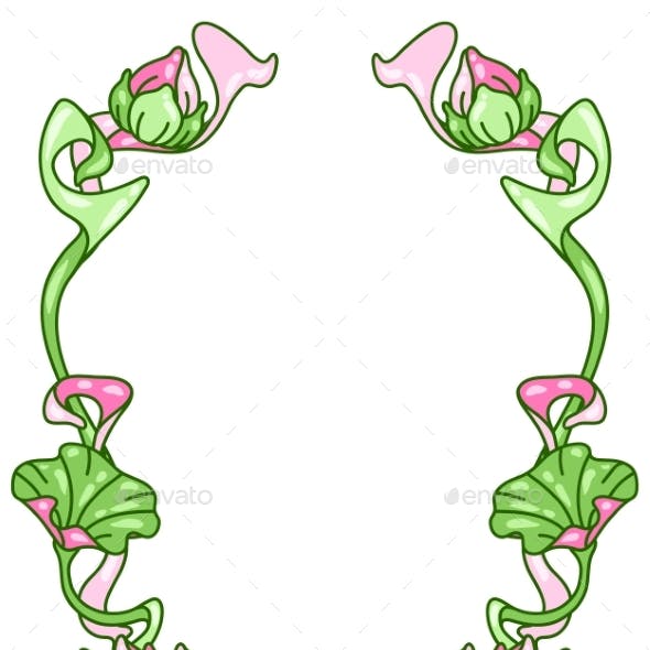 Detail Art Nouveau Circle Vector Nomer 21