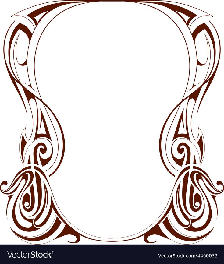 Detail Art Nouveau Circle Vector Nomer 4