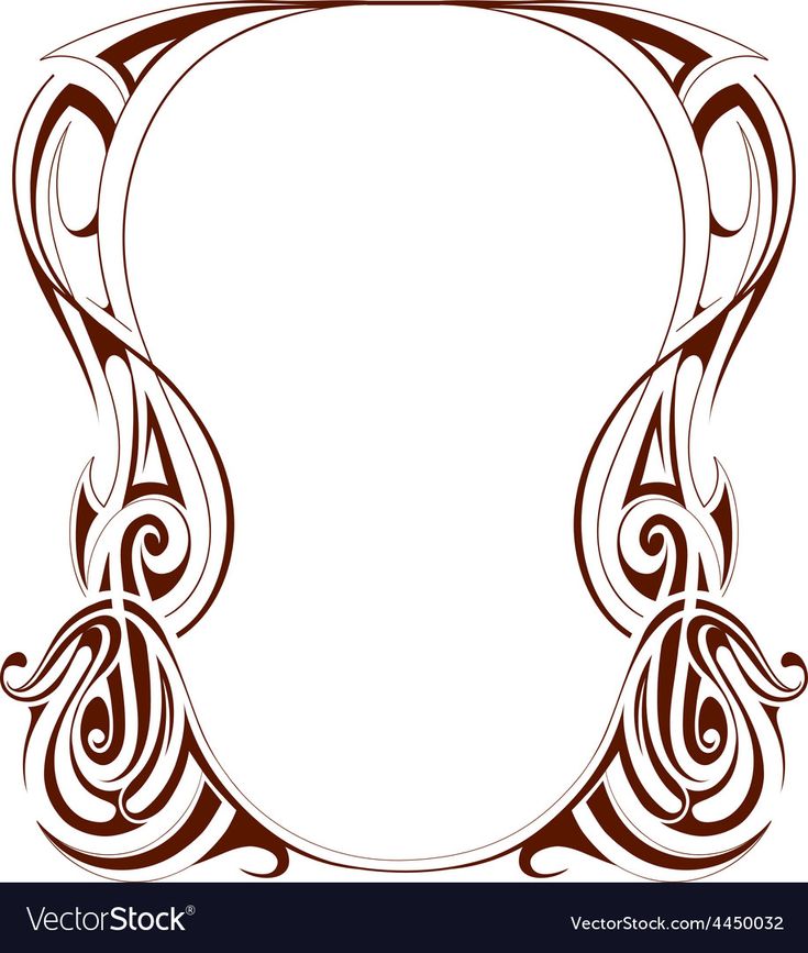 Detail Art Nouveau Circle Vector Nomer 4