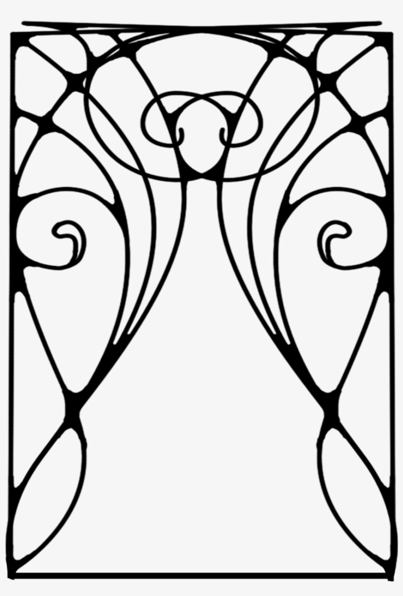 Detail Art Nouveau Circle Vector Nomer 5