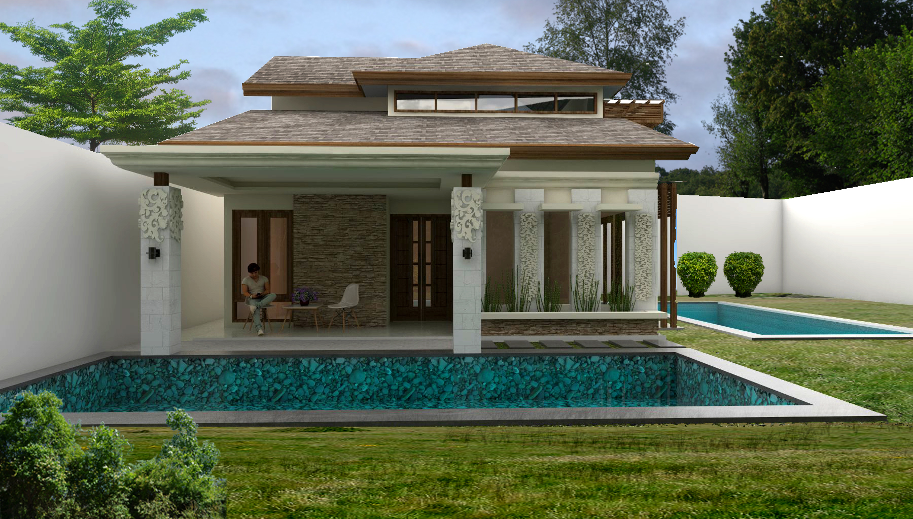 Detail Desain Rumah Semi Villa Nomer 10