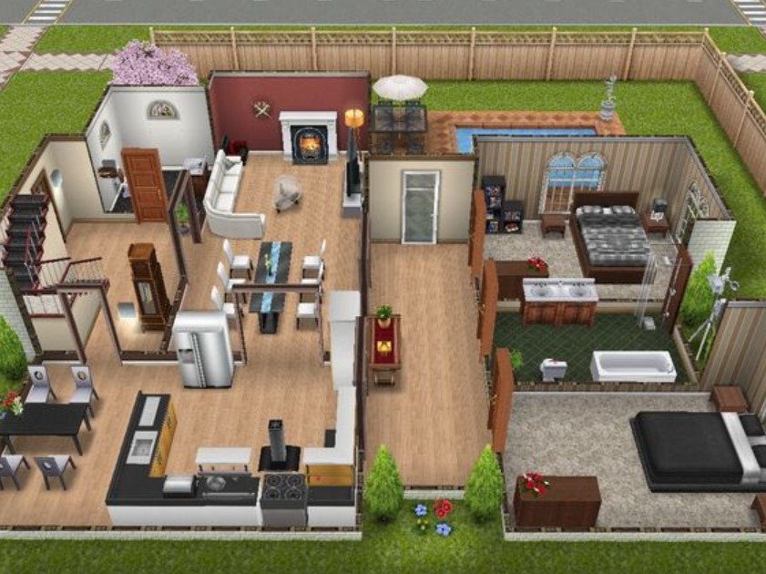 Detail Desain Rumah Sims Freeplay Nomer 34