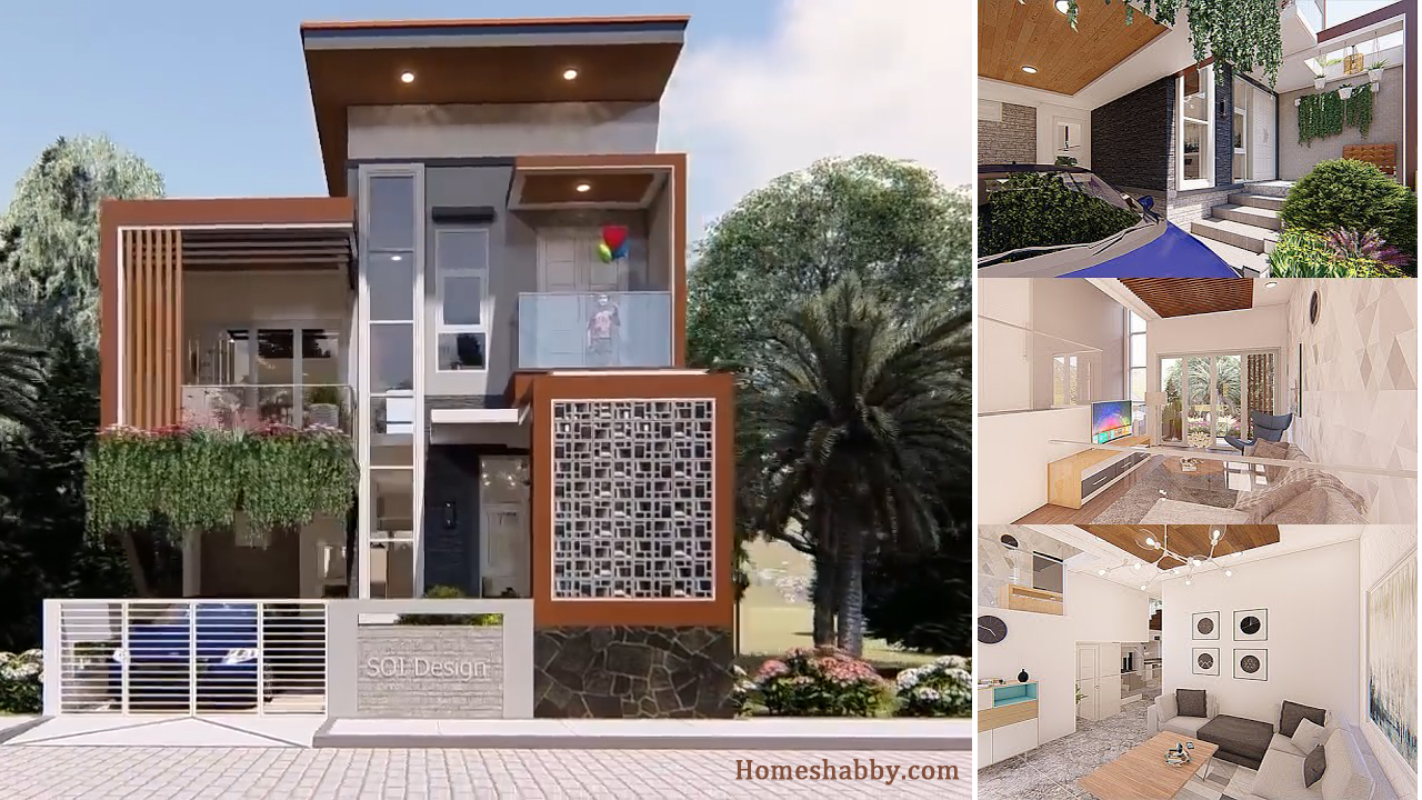 Detail Desain Rumah Split Level Modern Nomer 13