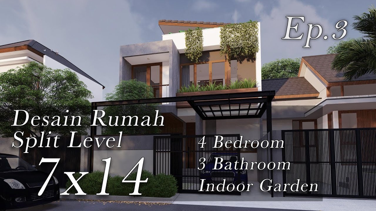 Detail Desain Rumah Split Level Modern Nomer 25