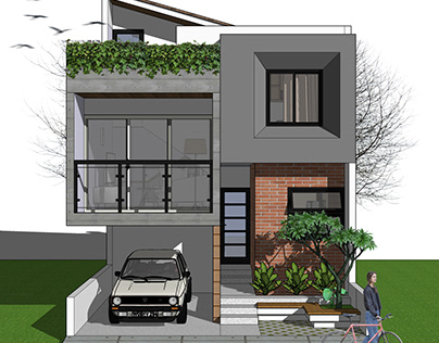 Detail Desain Rumah Split Level Modern Nomer 34