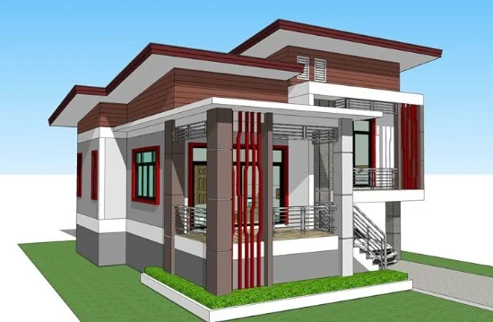 Detail Desain Rumah Split Level Modern Nomer 6
