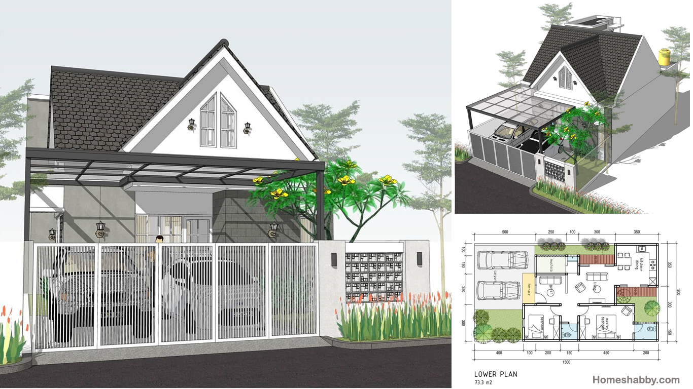 Detail Desain Rumah Split Level Modern Nomer 46