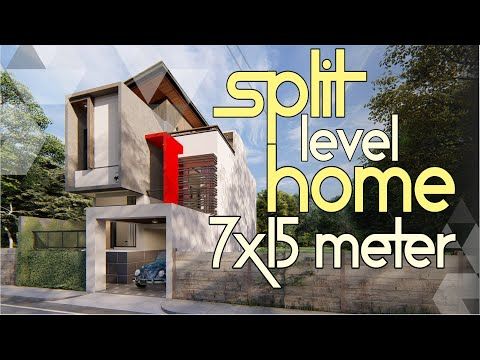 Detail Desain Rumah Split Level Modern Nomer 8