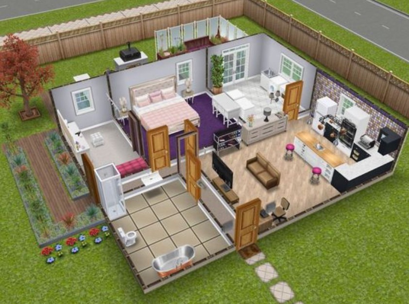 Detail Desain Rumah The Sims Nomer 3
