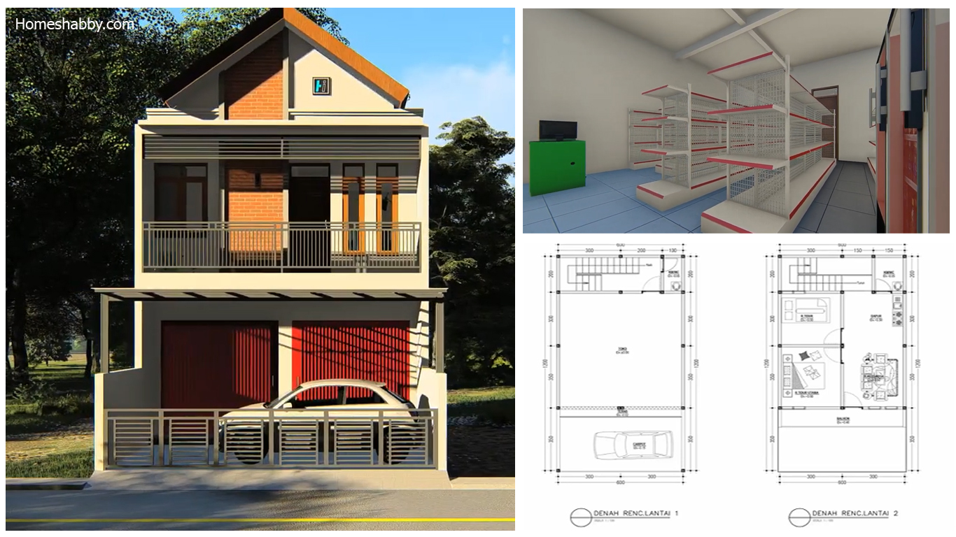 Detail Desain Rumah Toko Minimalis Nomer 26