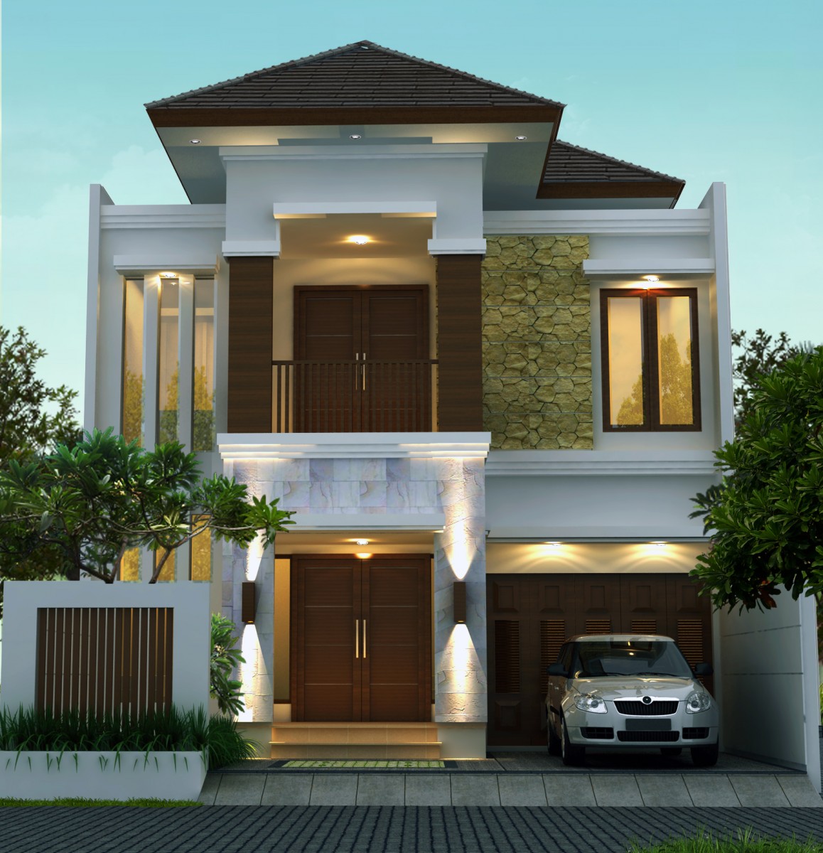 Detail Desain Rumah Tropis 2 Lantai Nomer 10