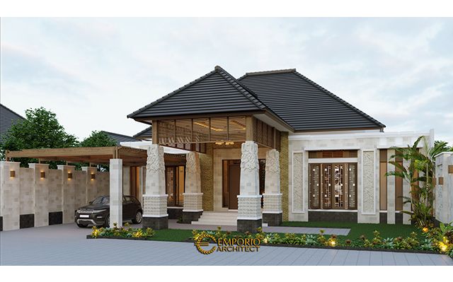 Detail Desain Rumah Tropis Bali Nomer 22