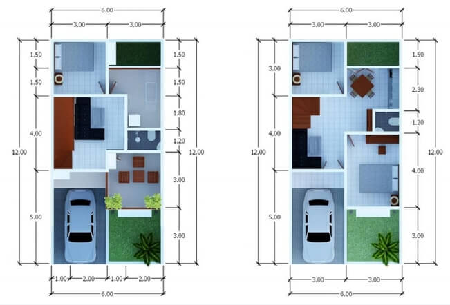 Detail Desain Rumah Type 36 2 Lantai Nomer 45