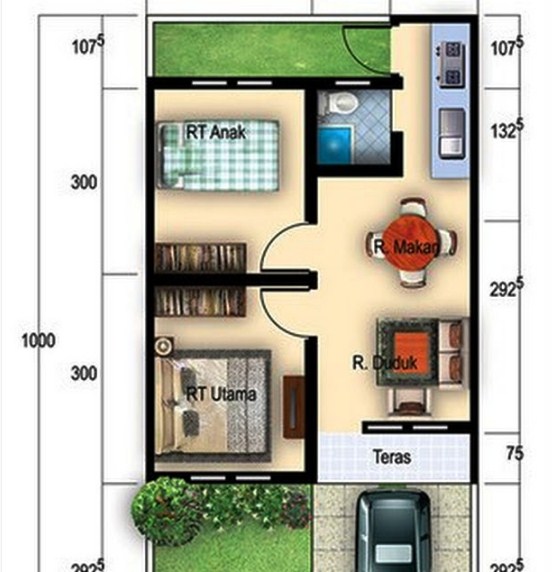 Detail Desain Rumah Type 36 60 Nomer 16