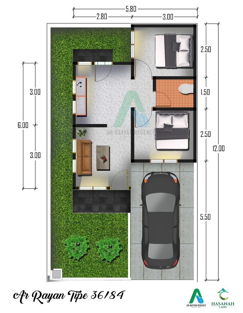 Detail Desain Rumah Type 40 84 Nomer 30