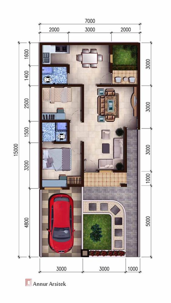 Detail Desain Rumah Type 40 84 Nomer 45