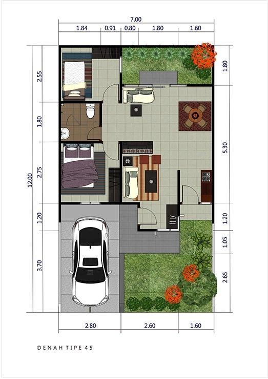 Detail Desain Rumah Type 40 84 Nomer 48