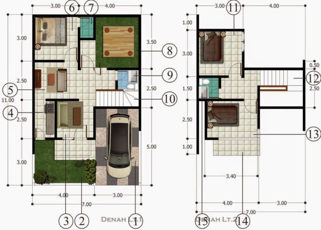 Detail Desain Rumah Type 40 84 Nomer 53