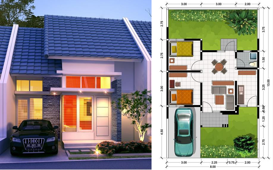 Detail Desain Rumah Type 45 Nomer 5