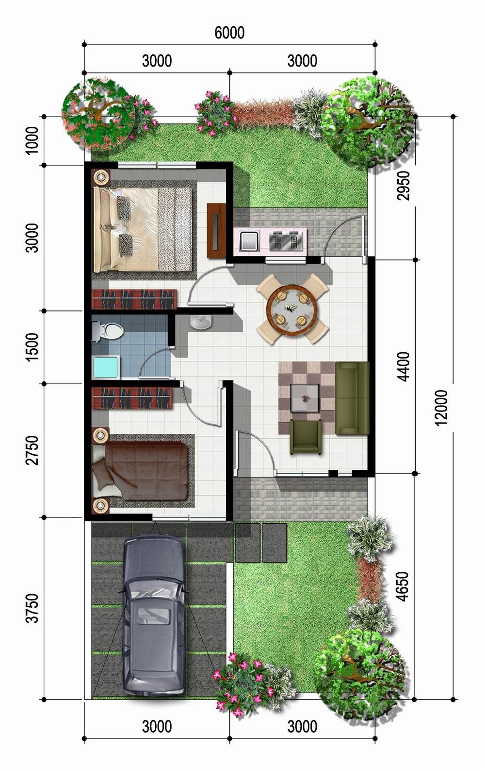 Detail Desain Rumah Type 45 60 Nomer 6