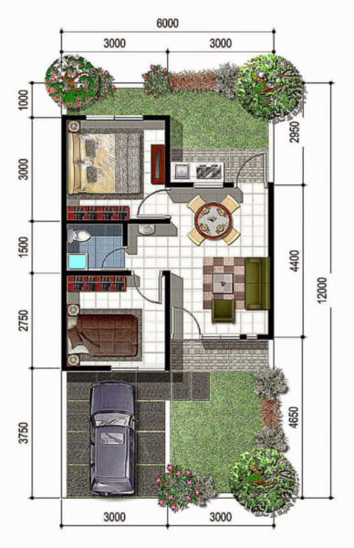 Detail Desain Rumah Ukuran 12x8 Nomer 36