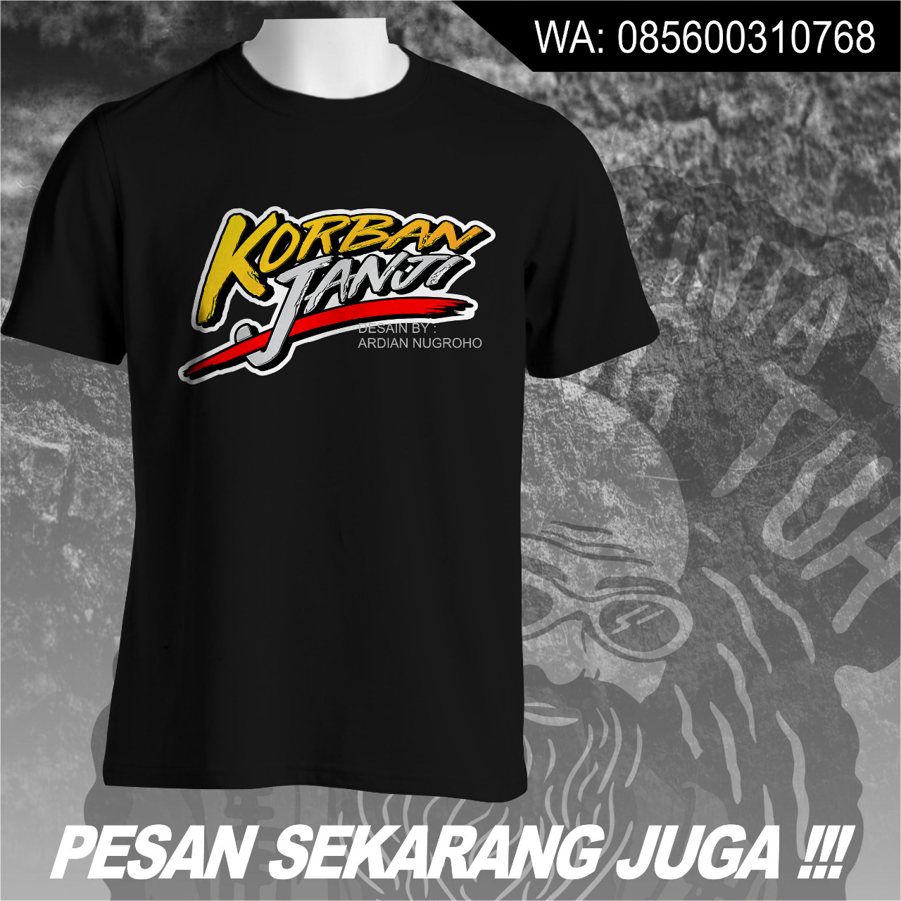 Detail Desain Sablon Kaos Simple Keren Nomer 28